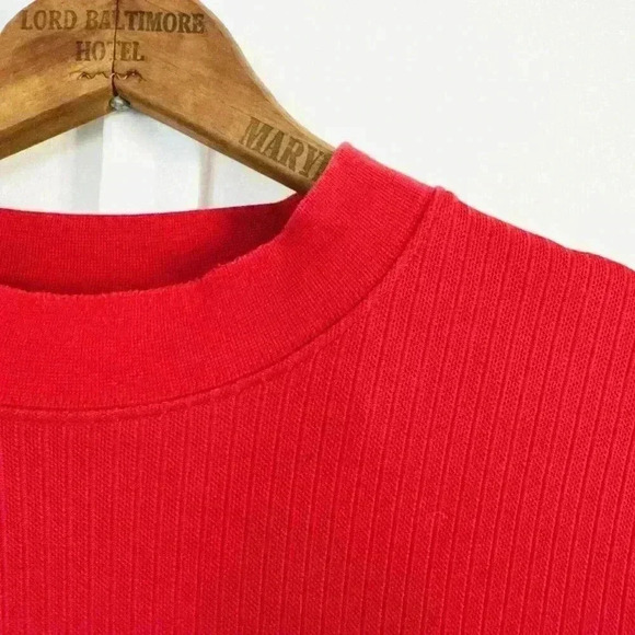 Wisconsin Badgers Cutter Buck Red Mock Neck Shirt Short Sleeve University XL Men - Picture 3 of 12